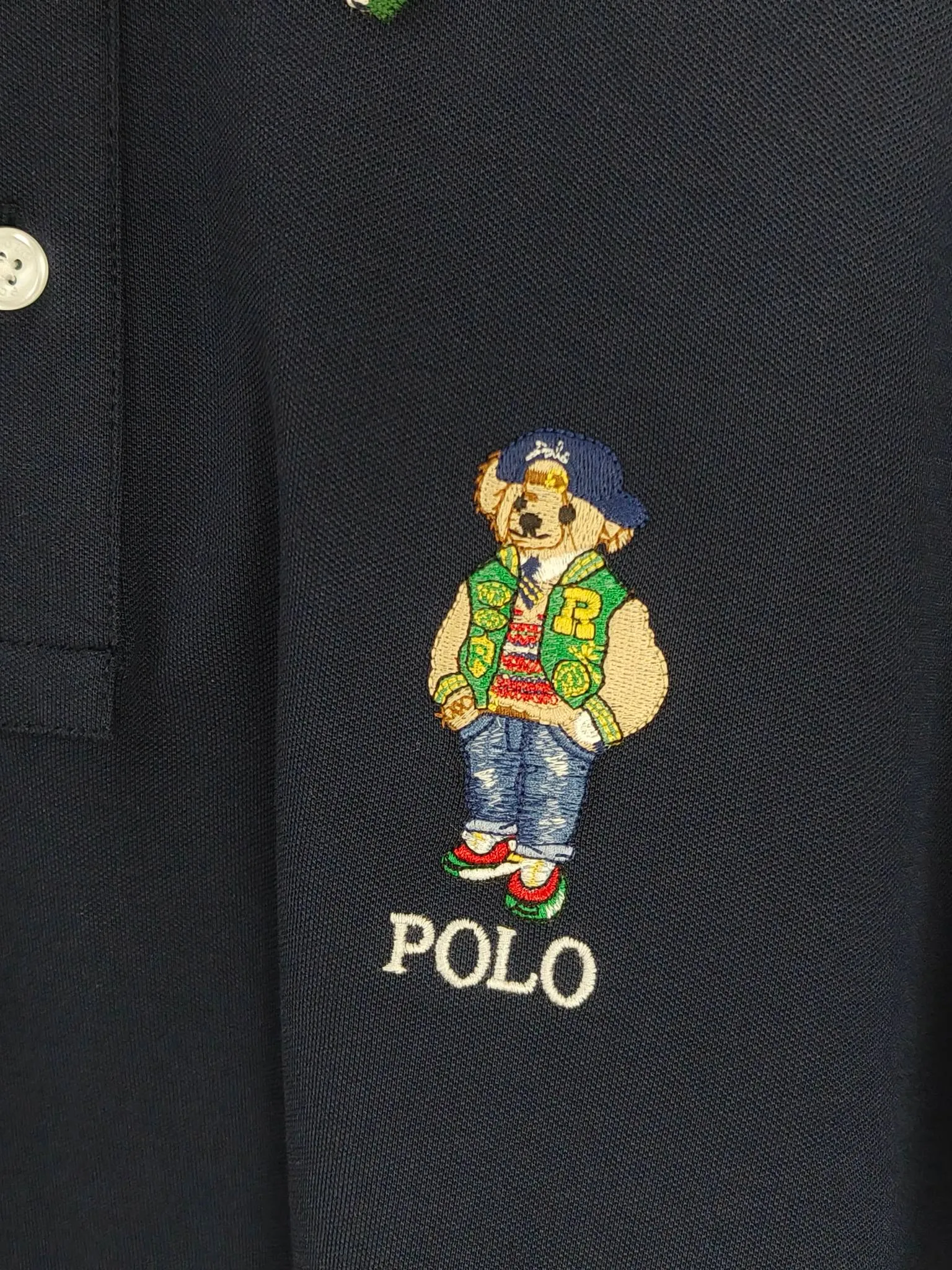 P180 Real shot quality High version Ralph Lauren embroidered polo shirt lapel short sleeves High-end quality Complete with three labels, comfortable and breathable, classic and simple, exquisite and fashionable, details show high-end quality Color: black navy blue Size: M-XXL